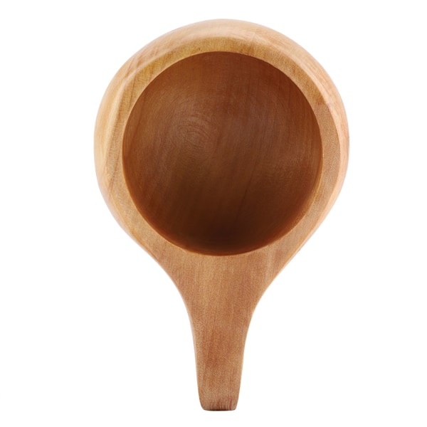 Bærbar Træ Te- og Kaffe Kop med Håndtag - Naturtræ Drikkekop (#2)