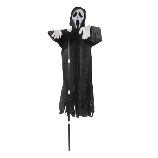 Scream Scarecrow Polyester PVC med aftagelig stang Garden Ghostface dekoration til Halloween landdistriktsbeskyttelse