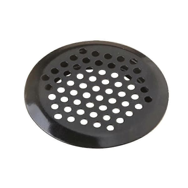 10 stk. 19-53 mm sorte runde ventilationsgitre i rustfrit stål med flade blade Flat 29mm
