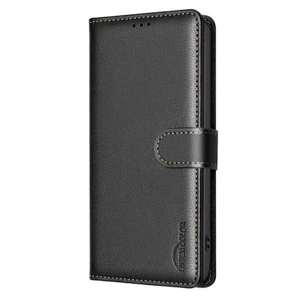 【BEMS】Samsung kompatibel med Galaxy S25 FE etui RFID læder sort 73