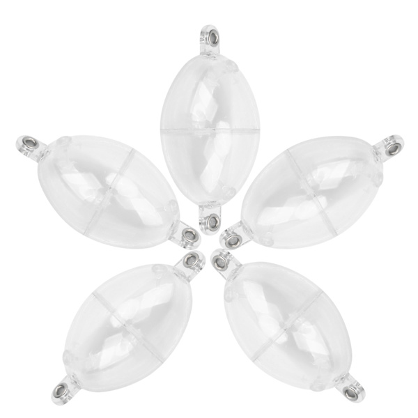 5 stk Fiskebobler Hav Grov Overflate Kontroller Fiske Flyte Ball Fiskeutstyr Transparent Hvit