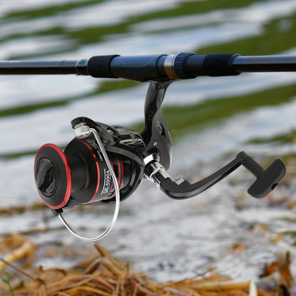 Metall Spinnhjul för Fiske med Hög Belastningskapacitet, Vikbart Armstöd, Vänster/Höger, Fisketillbehör 6000