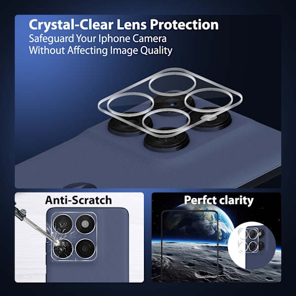 2-Pack Motorola Edge 60 Screen Protector & 1-Pack Lens Protector - Tempered Glass 9H - Super Quality 3D