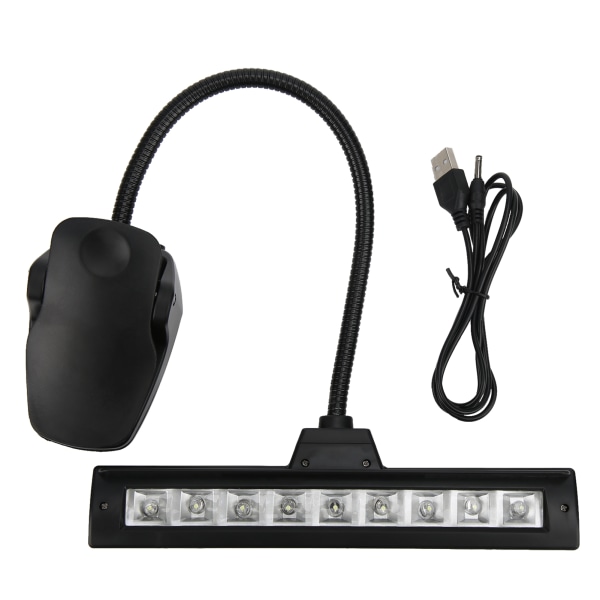 TIMH Music Stand Lights LED Clip-On Oppladbar justerbar hals Profesjonelle USB bordlamper