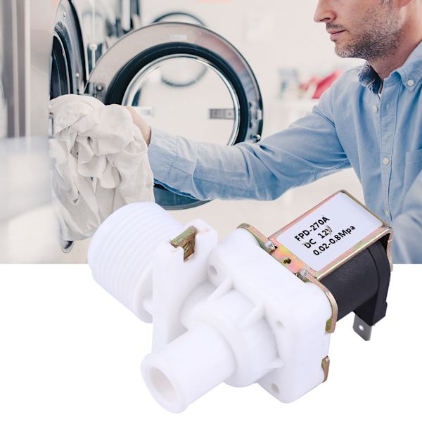 Vaskemaskine Elektrisk Magnetventil Vandindløbsventil G3/4 DC12V FCD270A