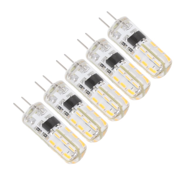 10st G4 LED-lampa med dubbla fötter 1,5W AC110V 110LM Silikonlampa för landskapsbelysning Innergård Varm vit 3000K