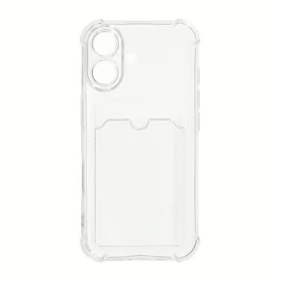 【BEMS】Kompatibel med iPhone 16 Mobilskal Støtsikkert med Kortholder - Transparent