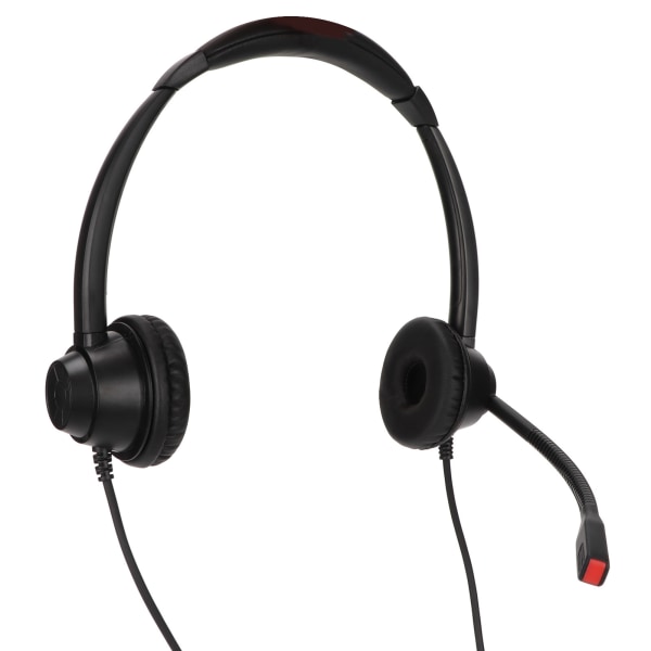 Typ C Telefon Headset Brusreducerande Binaural Call Center hörlurar med mikrofon för kundtjänstkontor ++
