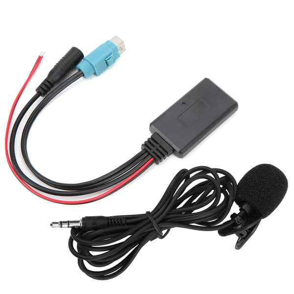 【BEMS】Bluetooth 5.0 AUX-kabeladapter med mikrofon, passer kompatibel med Alpine KCE‑236B CDA‑9852/E CDE‑9887/R