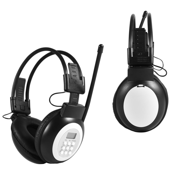 Over Ear Sammenleggbare trådløse hodetelefoner med støyreduksjon HiFi-hodesett FM-radio med LCD++