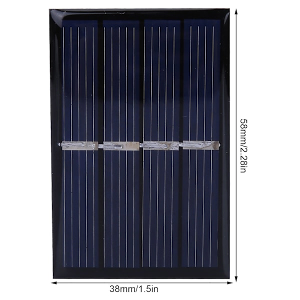 2V 0,28W Mini Solpanel Batteriladdare Polykristallin Silikon Utomhus Laddning Strömförsörjning