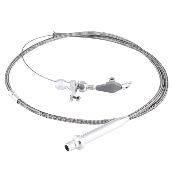 Kompatibel med Chevy TH350 flätad kickdown-kabel i rostfritt stål för växellåda