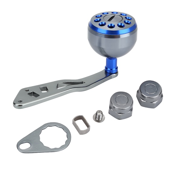 1Pc Durable Metal Handle Part Accessory for Abu Round Baitcast Fishing Reel(Blue)