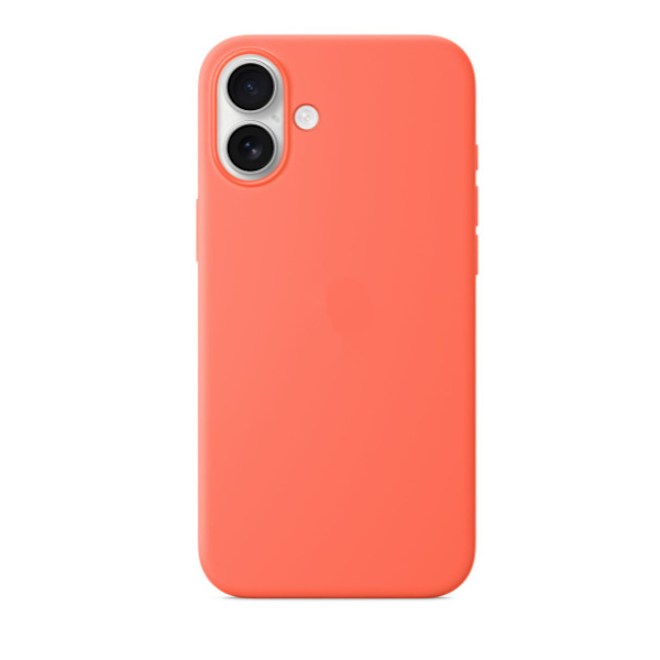 【BEMS】Compatible with Apple Silicone Case with MagSafe Compatible with iPhone 16 Pro Orange-red Orange-red iPhone16plus