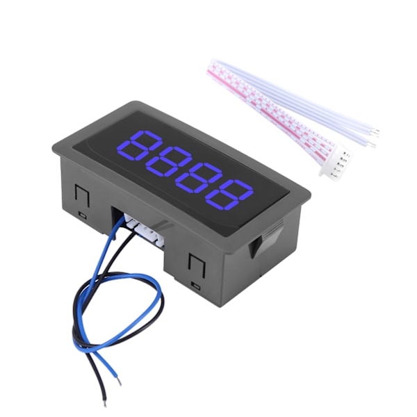 DC LED Digital Display 4 Digit 0-9999 Up/Down Plus/Minus Panel Counter Meter Blue