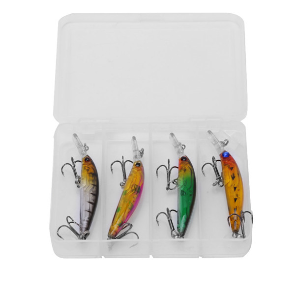 4 stk 3,8g 7cm Minnow Fiske Agner Fiske Hard Sinking Bait Tackle