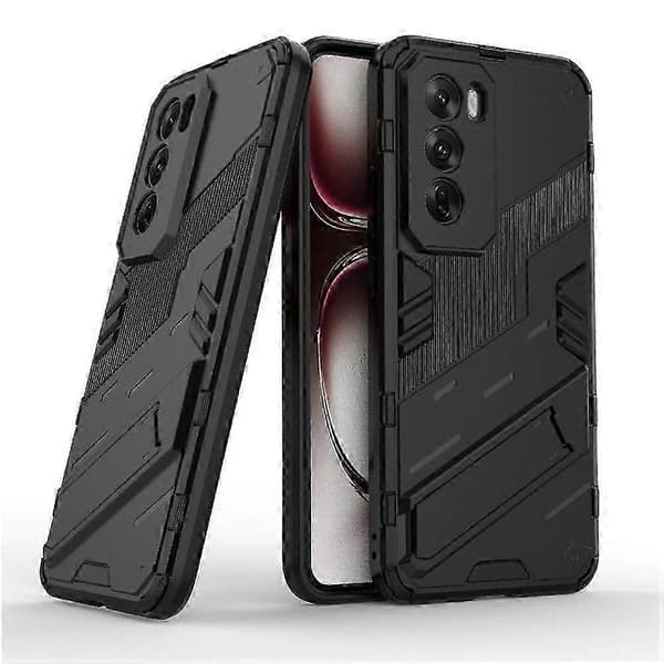 Robust militæretui med støtte til Oppo Reno 12 Pro 5G Black