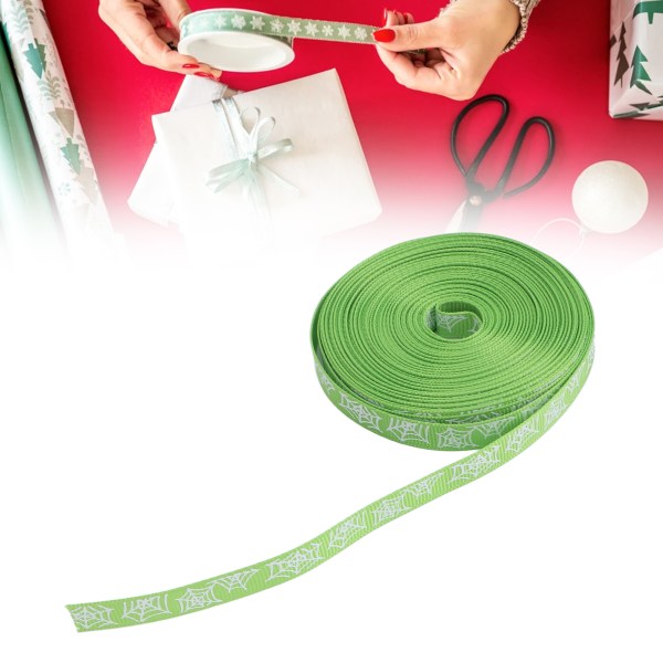 TIMH polyester bånd Vandtæt høj densitet 10 yard 10 mm bredde gaveindpakning håndværk DIY bånd #5