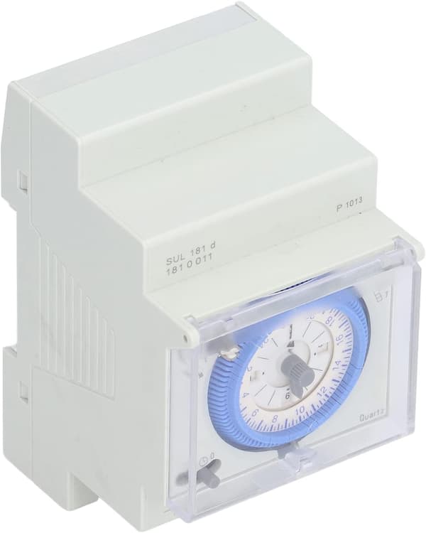 Mekanisk timer, 110-230V tidsafbryder, 2-vejs digitalt display, DIN-skinne, til indendørs brug, til belysning, til lamper