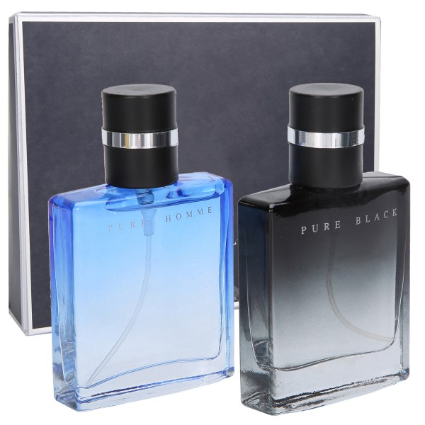 2stk Mannlig parfymesett glassflaske Langvarig duft Lett smaksspray parfyme 30ml-