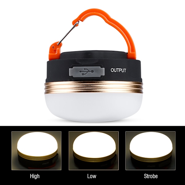 Mini LED-lampa för utomhus, vattentät, hög ljusstyrka, hängande lampa för campingtält, USB-uppladdningsbar