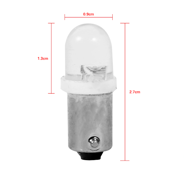 20 st T11 T4W BA9S H6W 1895 Konvex 1LED Bil LED Vit Instrumentbräda Ljuslampa