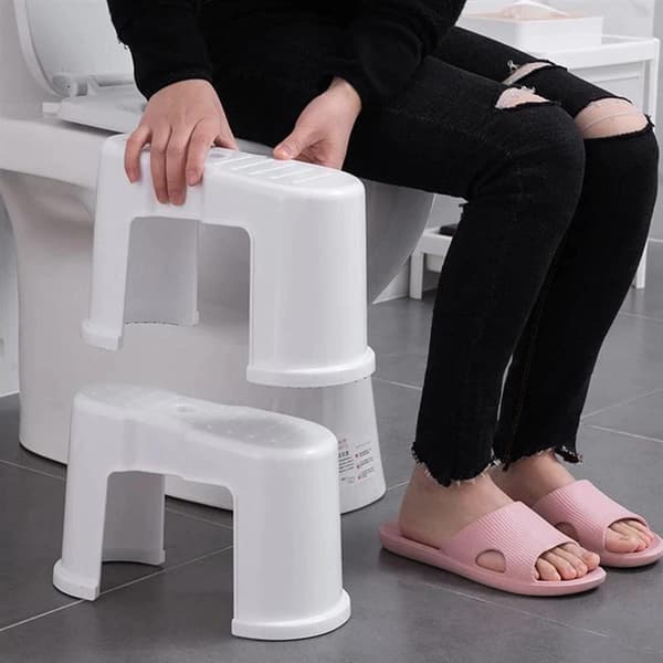 Toalettpall 2-delar Vid trög mage Squatty Potty Vit Vit white