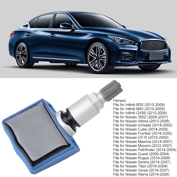 1 st Däcktrycksövervakningssystem Sensor 40700-1AA0B Passar för Infiniti