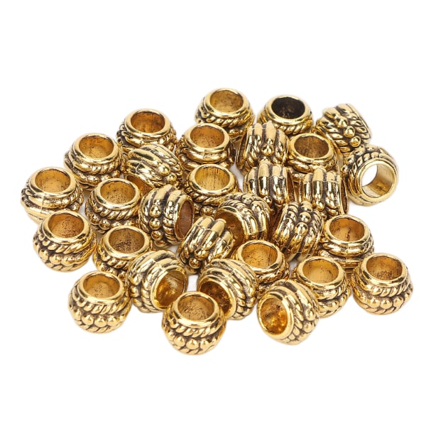 30pcs Hair Beard Beads Zinc Alloy Dreadlocks Hair Decoration DIY Jewelry Necklace Accessories