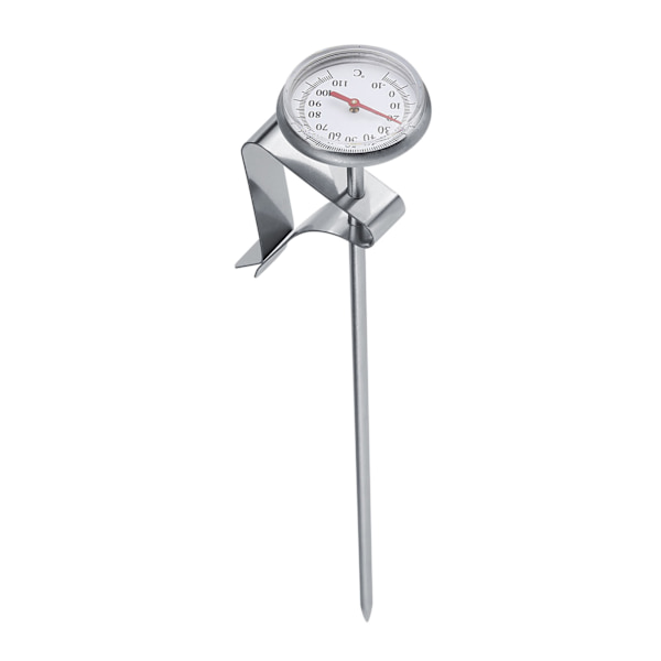Lätt att rengöra mjölktermometer i rostfritt stål för kaffeskumning -10~110℃