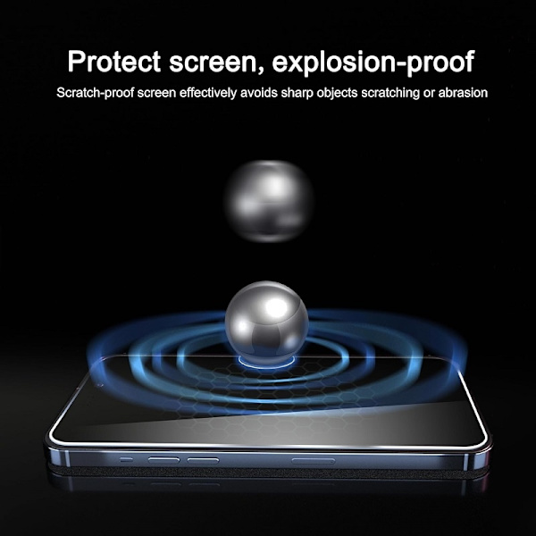 【BEMS】2pcs Compatible with iPhone 12 Pro Max Privacy Screen Protector Privacy Screen Protector Transparent transparent