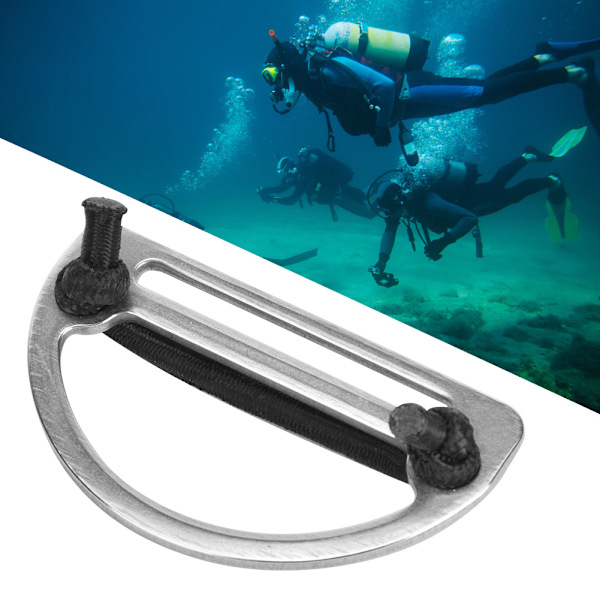 D-ring spenne for belte i 316 rustfritt stål, webbingstroppholder, dykketilbehør SSA RK06D(SSA RK06D )