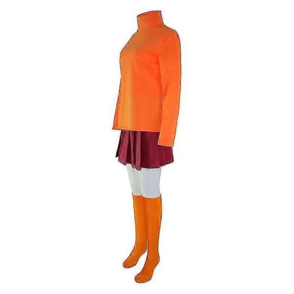 Scooby-doo Velma Cosplay Halloween-asu - KYLLÄ L