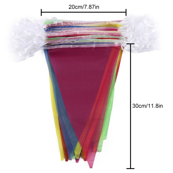 150st färgglada vimpel Banner Flaggor Multicolor Bunting String Triangel Flaggor