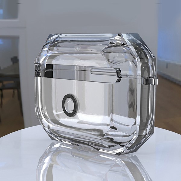 TPU Anti Drop Hörlurs Skyddsfodral Transparent Mjukt Skal Hörlursskydd för IOS Hörlurar Svart för IOS Hörlurar Ny Generation 3