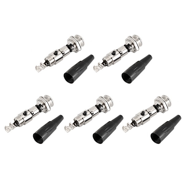 5 kpl 3-napainen Mini XLR Puhdas Kupari liitin DIY Audio Kaapelin Pistorasia Päänäppäinliitäntää varten