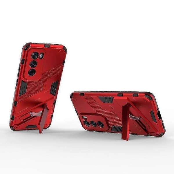 Robust militärskal med stöd för Oppo Reno 12 Pro 5G Red