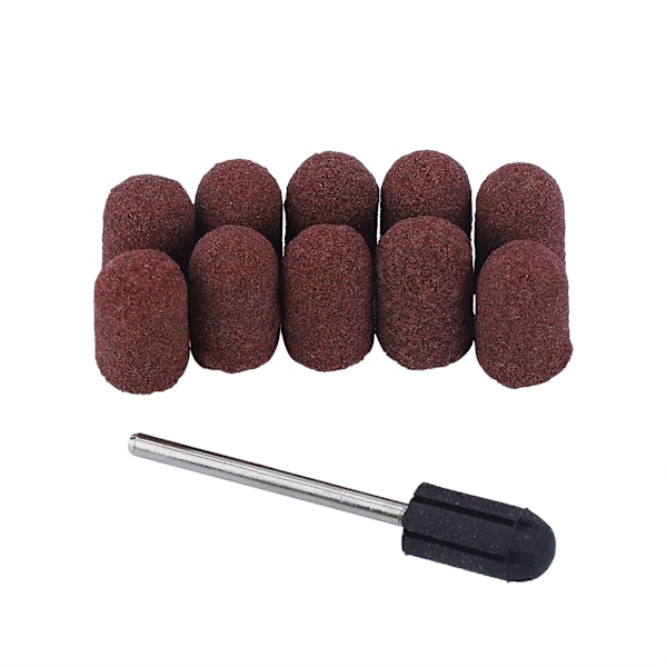 10pcs Nail Dedicated Head Grinding Sanding Cap Polisher Sand Manicure Pedicure Tool (7*13)