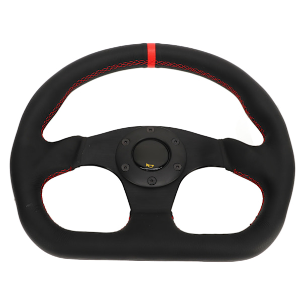 Rattratt D-typ Sport-Ratthjul Svart Ram Läder Universal Passform Drifting Ratthjul Ersättning