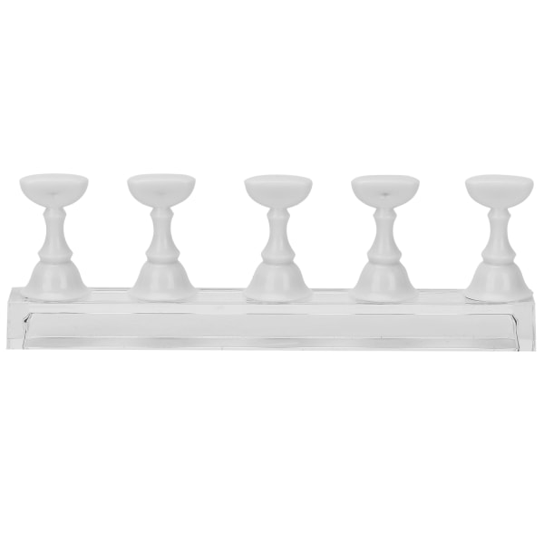 Nagelkonst Display Stativ Praktikställ Magnetisk Nagel Fingernagel Spets Hållare Manikyr Set Verktyg Vit