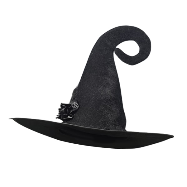 TIMH Halloween Witch Hat Musta Naisten Flanelli Noitahattu Pukujuhla Cosplay Asuste