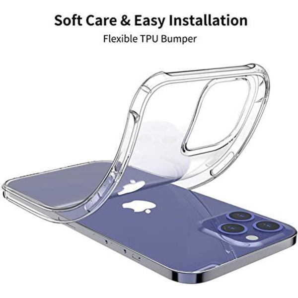 【BEMS】Compatible with iPhone 13 PRO MAX - Silicone Shockproof Case extra shock resistant Transparent transparent