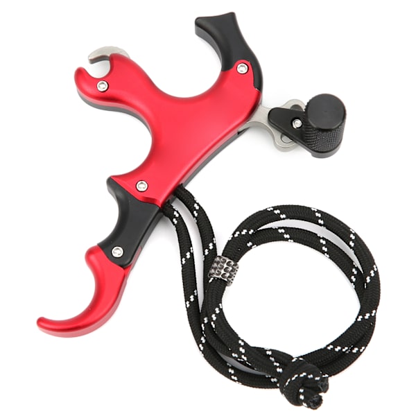 Universal Compound Bueslippesystem med Tre eller Fire Fingre Greb Tommel Caliper Trigger Rød