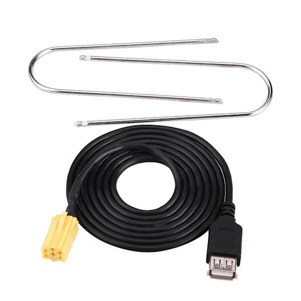 Auton Mini ISO 6-nastainen liitin USB-sovitinkaapeli Alfa Romeo Fiat Grande Puntoon