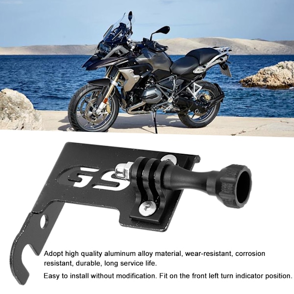 Action Camera Mount Data Recorder Bracket -pidike moottoripyörän muunnossarja R1200 GS LC ADV14-18 -malliin, musta