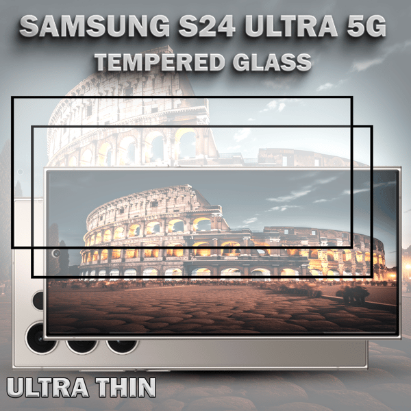 【BEMS】2-Pack Compatible with Samsung S24 ULTRA 5G Screen Protector -Tempered Glass 9H - Super Quality 3D