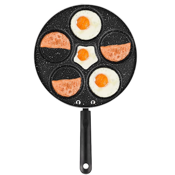 Non-stick stegepande til morgenmad - Lav nemt æg i 5 runde huller