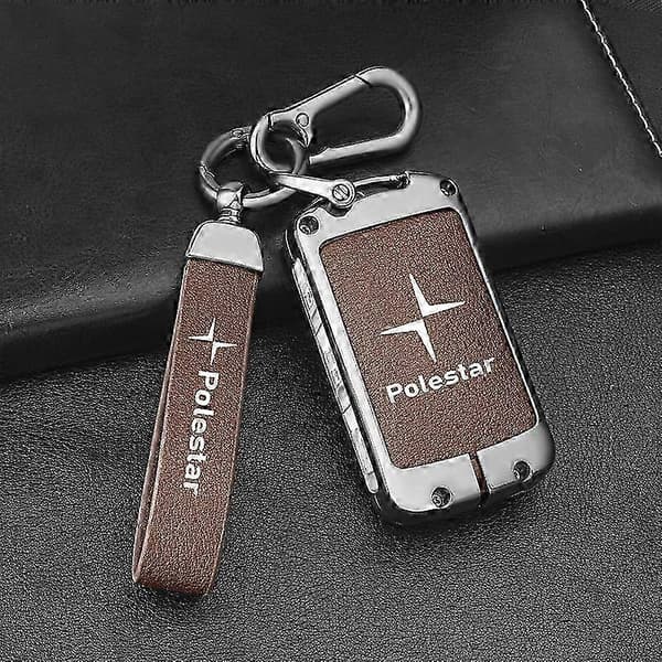 2025 Polestar 2 Key Shell for Single and Dual Motor, Standard Long-Range Shell with Single Buckle for Polestar 1. brown