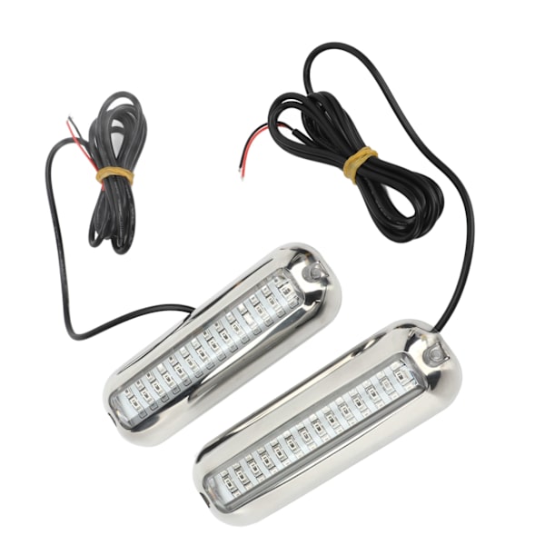 2 stk. 42LED Bådhæklys 10‑36V IP68 Vandtæt 1500LM Super Bright Marine Hæklys Blåt Lys