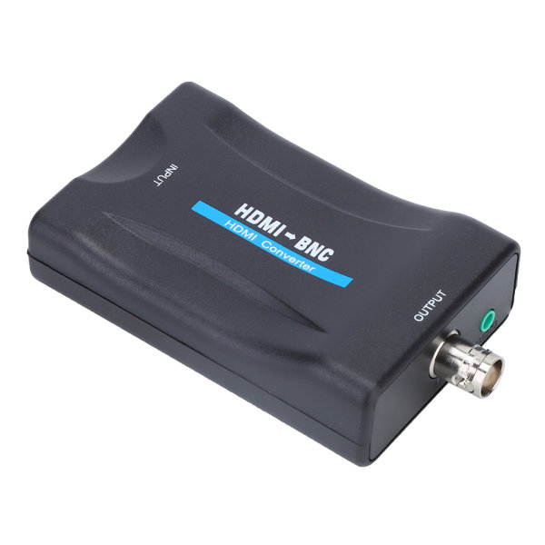 HDMI till BNC kompositvideo och 3,5 mm Audio Signal Converter Adapter 480i 576i Stöd för NTSC / PAL++
